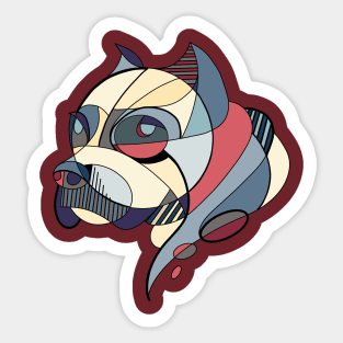 Cubistic dogs Sticker